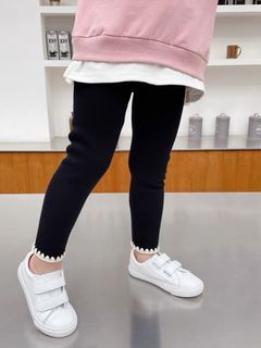 Kids Pants with Fleece in black