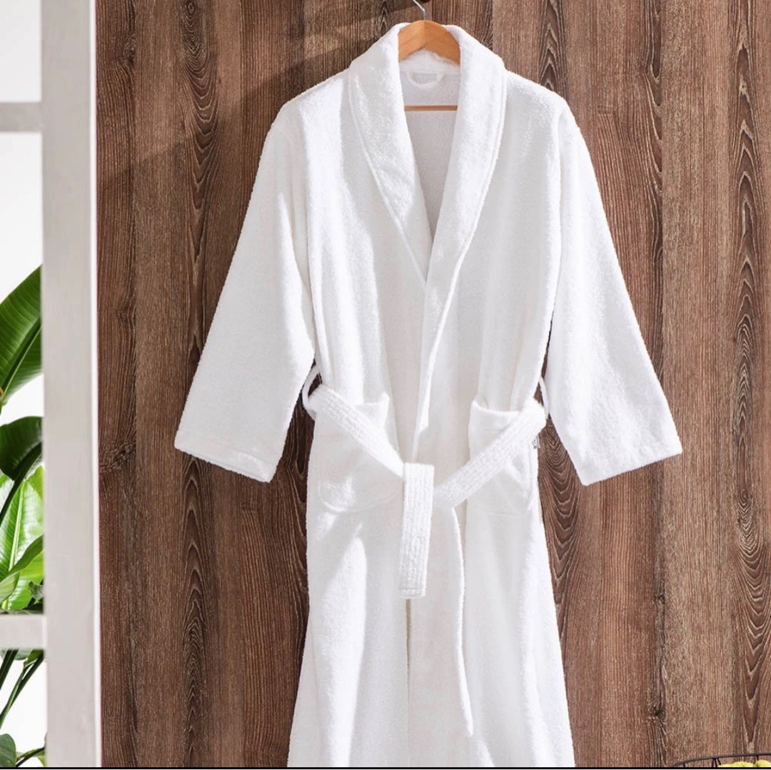 Kohler Cotton Terry Fabric Bathrobe, Furniture & Home Living, Bedding