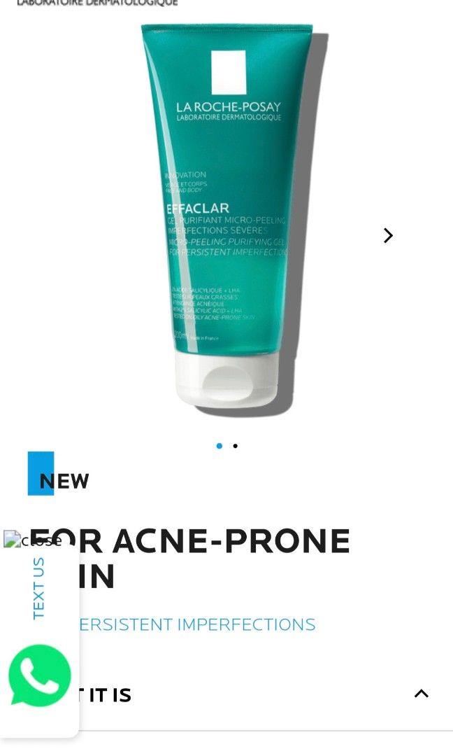 La RochePosay Effaclar Face and Body Wash, Beauty & Personal Care