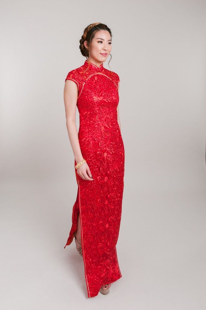 Cheongsam maxi deals dress