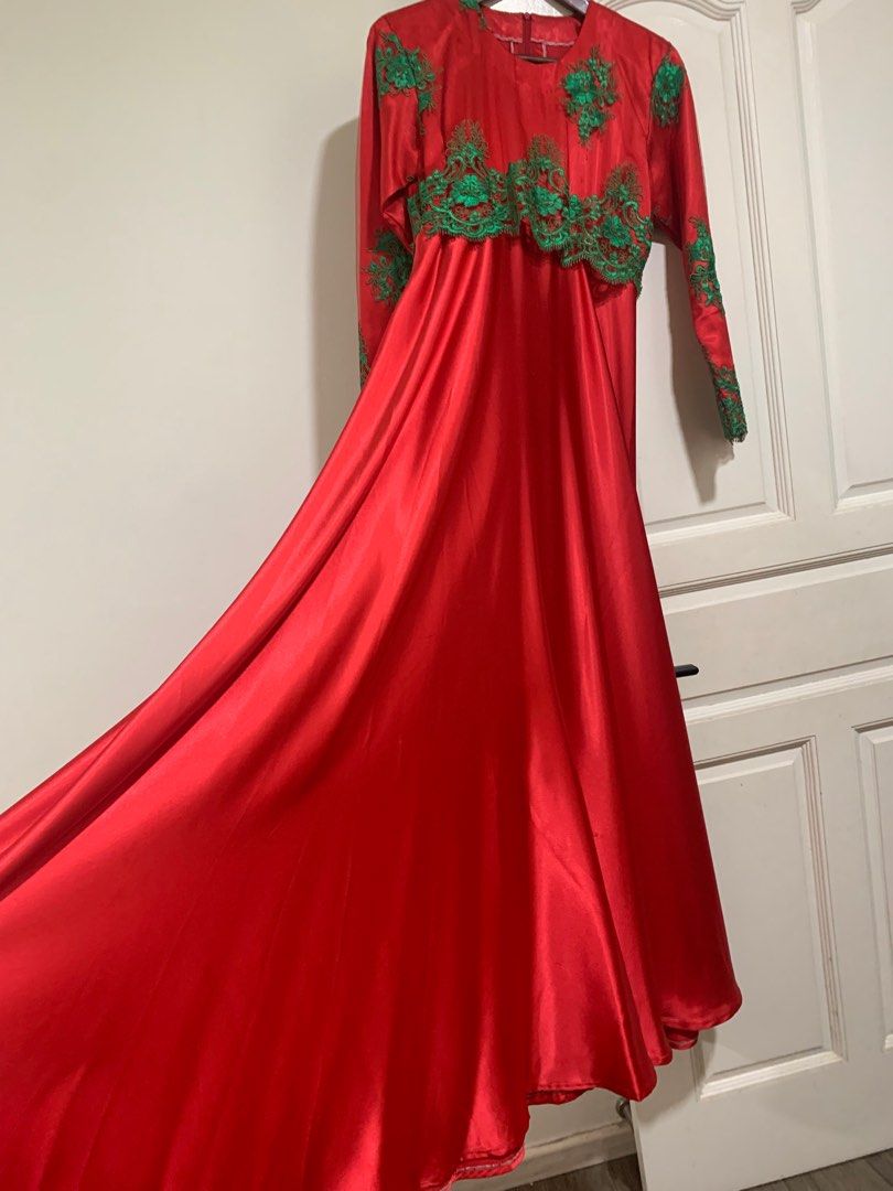 Red one shop piece long dress