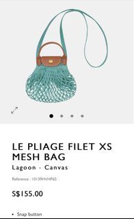 Mesh bag XS Le Pliage Filet Black (10139HVH001)