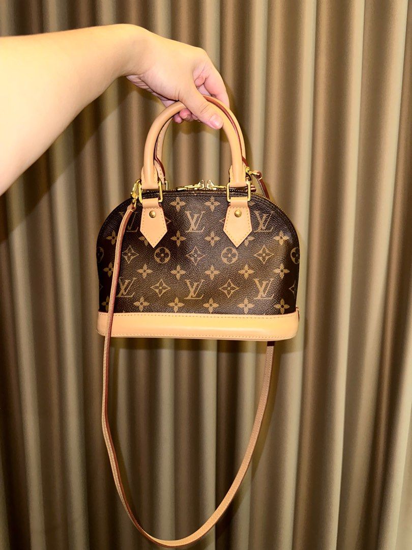 Used Louis Vuitton Alma BB monogram Canvas with strap dustbag clochette  lock and keys, Luxury, Bags & Wallets on Carousell