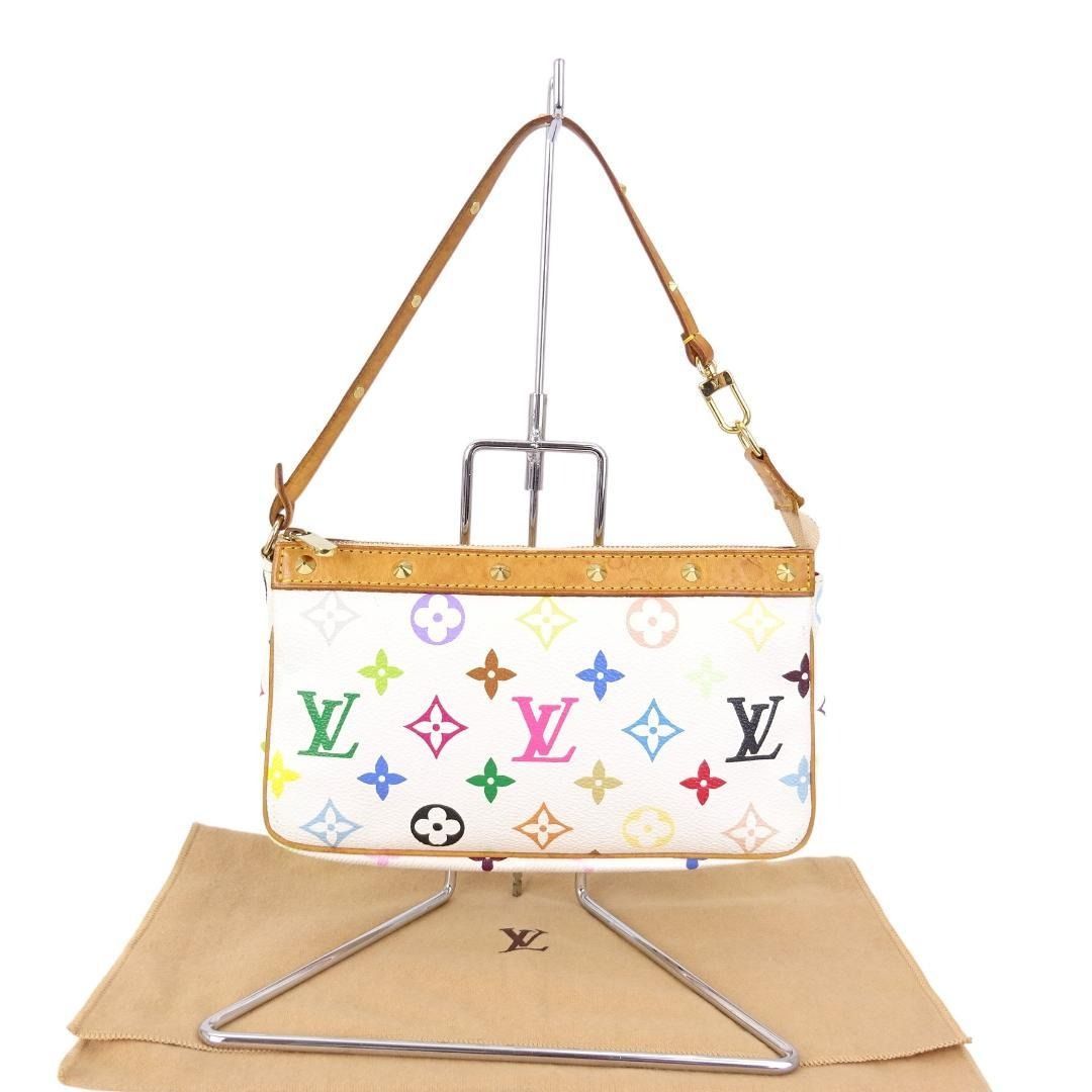 LOUIS VUITTON Pochette Accessoires Bag Monogram multicolor White M92649