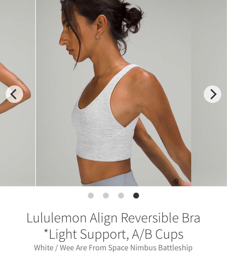 lululemon align reversible bra white/wee are from space nimbus