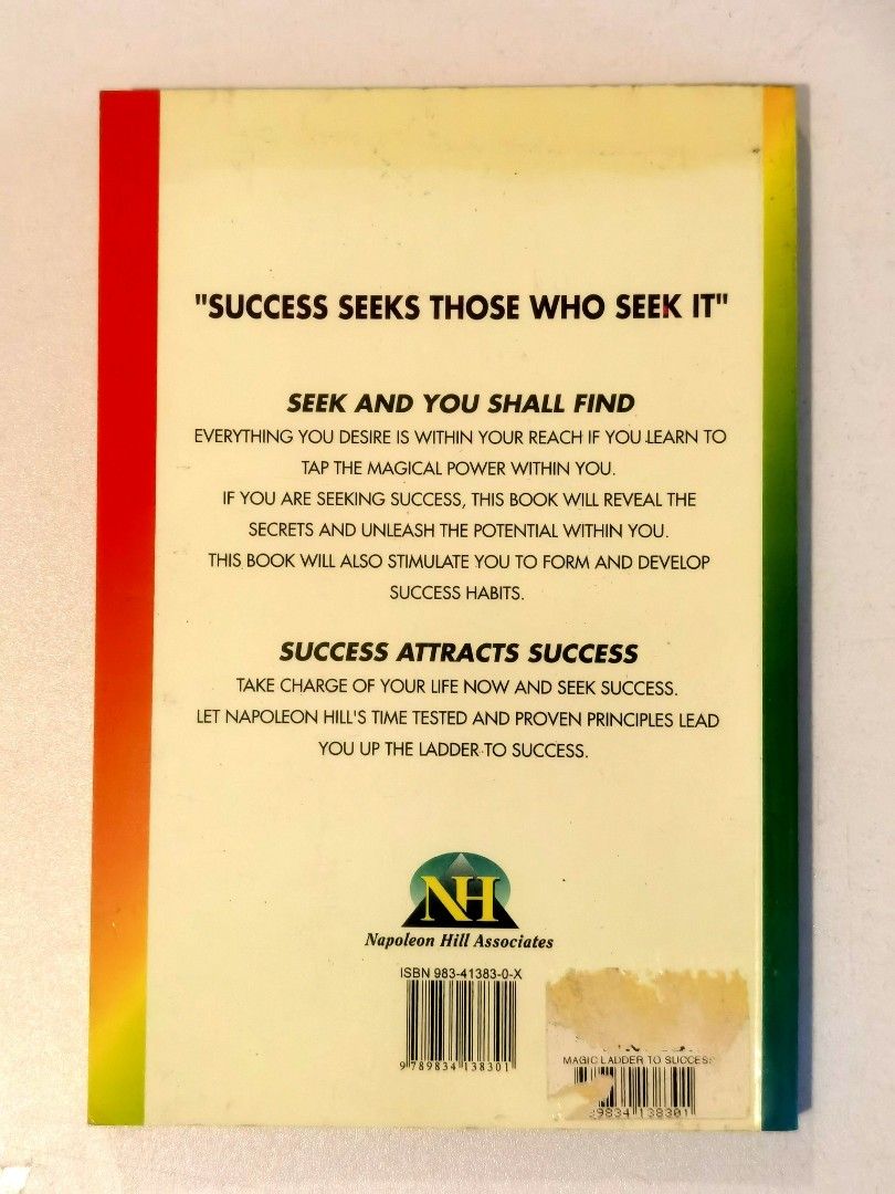 Magic ladder to success Book By Napoleon hills, Hobbies & Toys, Books