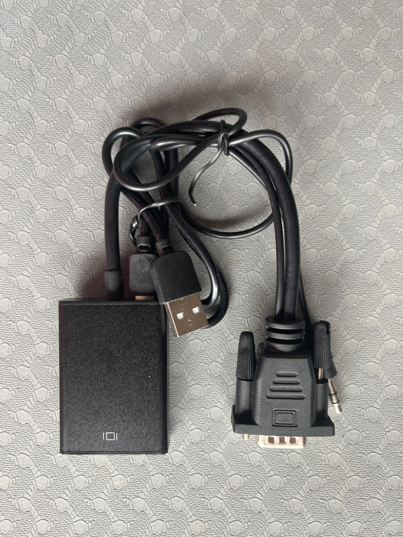 Vga 15pin d sub to hdmi adapter with usb power and 3 5mm audio jack