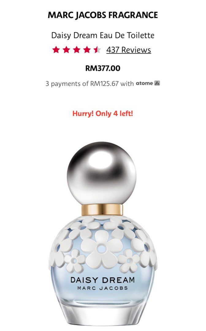 Marc Jacobs Daisy Dream EDT 50ml Beauty Personal Care