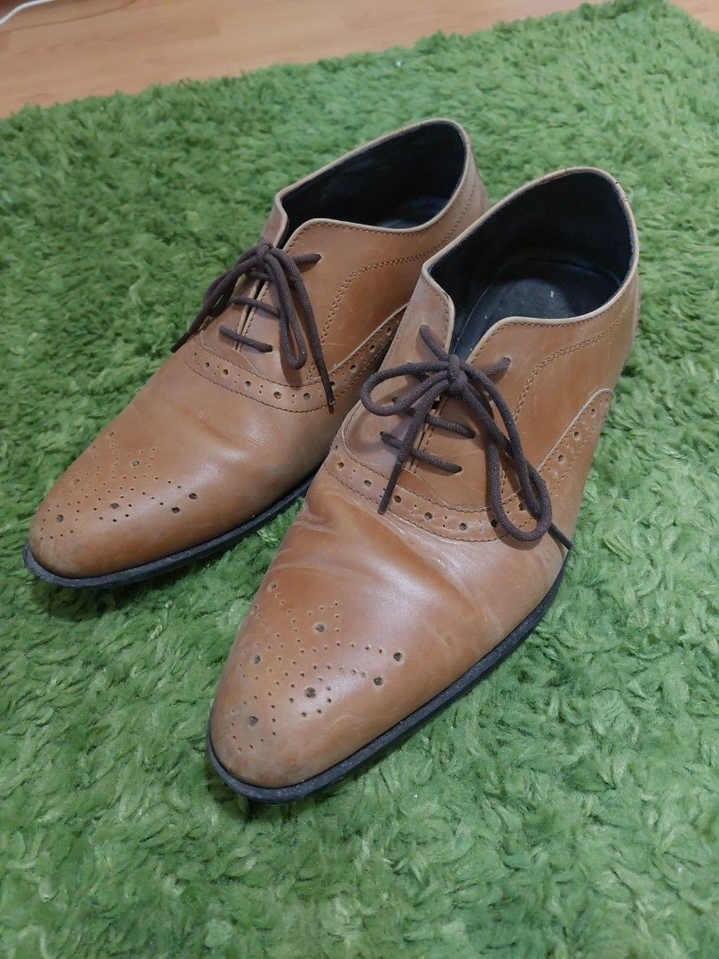 Men brown leather dress shoes, Men's Fashion, Footwear, Dress Shoes on ...