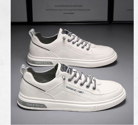 White leather slip store on tennis shoes