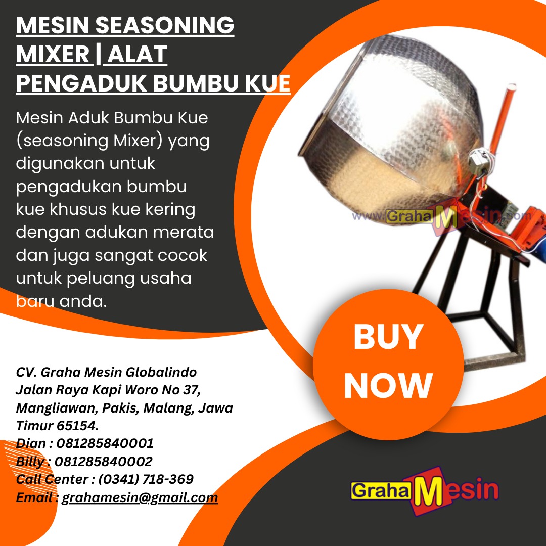Mesin Seasoning Mixer Alat Pengaduk Bumbu Kue, Elektronik, Lainnya di
