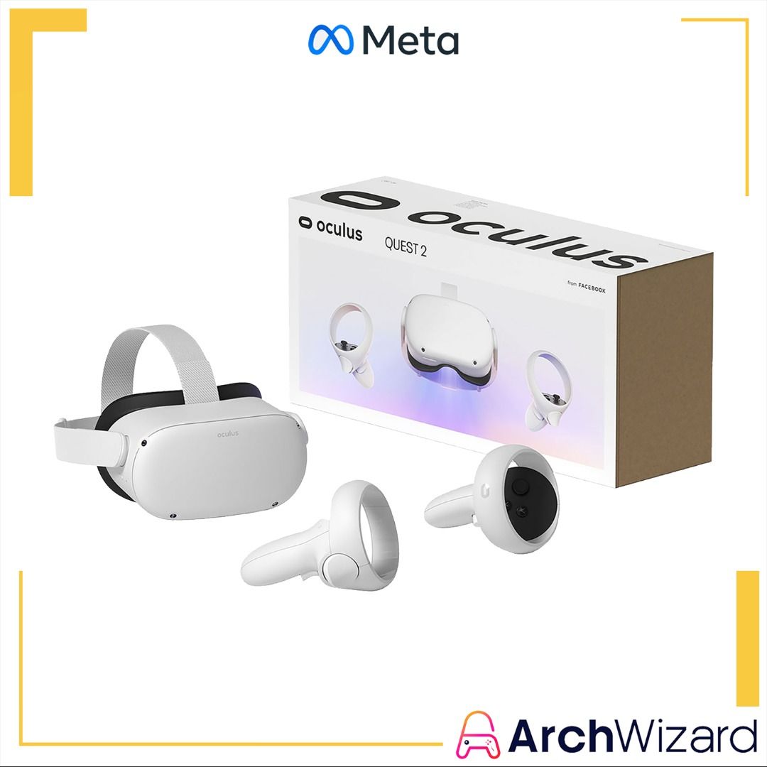 Meta Quest 2 - Oculus Quest 2 Virtual Reality Headset Gaming VR 