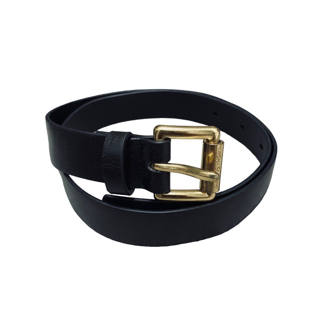 Michael kors black womens belt hot sale