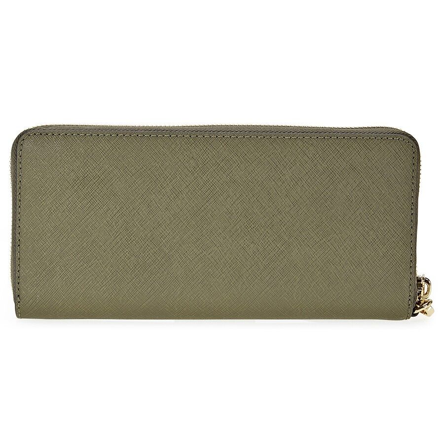 Michael Kors Jet Set Travel Leather Continental Wallet in Olive Luxury Bags Wallets on Carousell