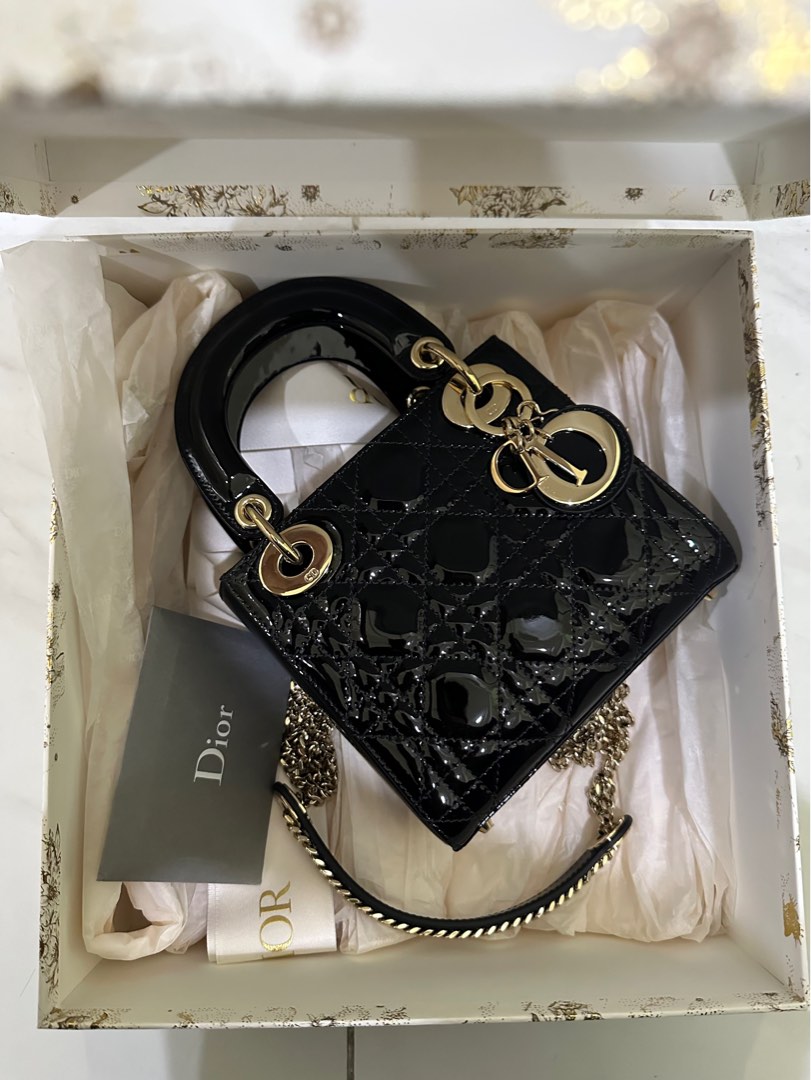 Mini lady discount dior patent