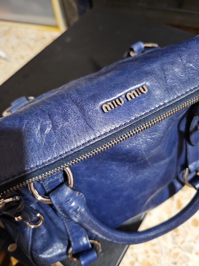 Miu Miu Bow Small Bow Bag - Bluette, Women's Fashion, Bags & Wallets,  Cross-body Bags on Carousell