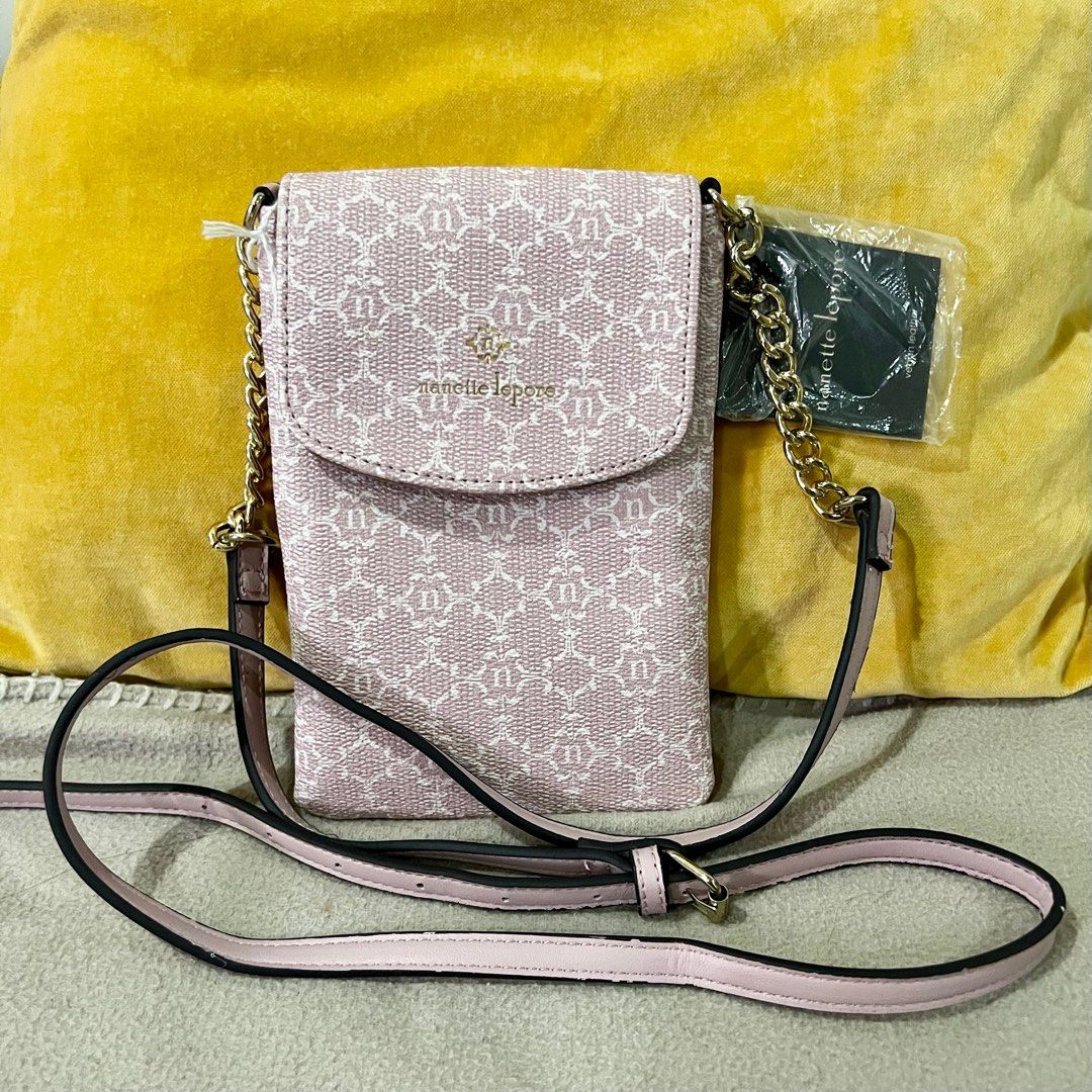 Kate Spade Lola Glitter Phone Crossbody in Rose Pink, Luxury, Bags &  Wallets on Carousell
