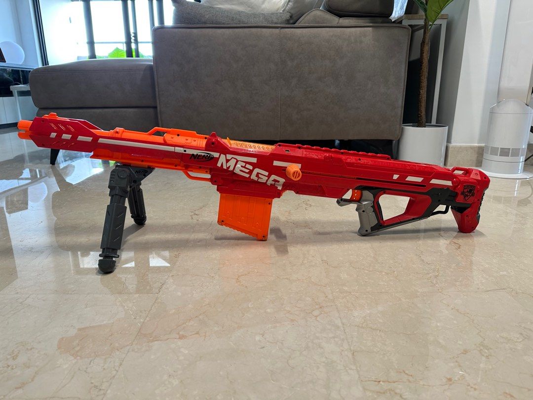  Nerf Centurion Mega Toy Blaster with Folding Bipod, 6-Dart  Clip, 6 Official Nerf Mega Darts, and Bolt Action for Kids, Teens, and  Adults ( Exclusive) : Toys & Games