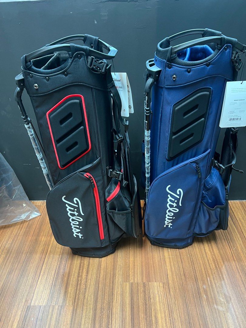 NEW 2023 Titleist Hybrid 5 Lightweight Stand Golf Bag [Black & Red/ Navy Color] (5 Individual