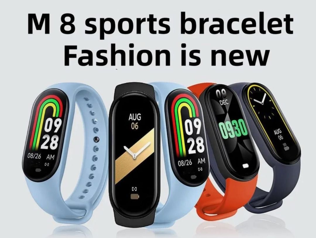 New M8 Smart Band Sport Fitness Heart Rate Tracker Pedometer Health Men Watch Women Wristband Bracelet for ios Xiaomi Android Mobile Phones Gadgets Wearables Smart Watches on Carousell