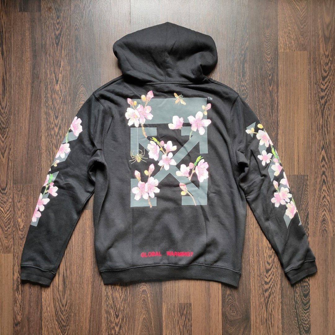 Off white cherry blossom hoodie online