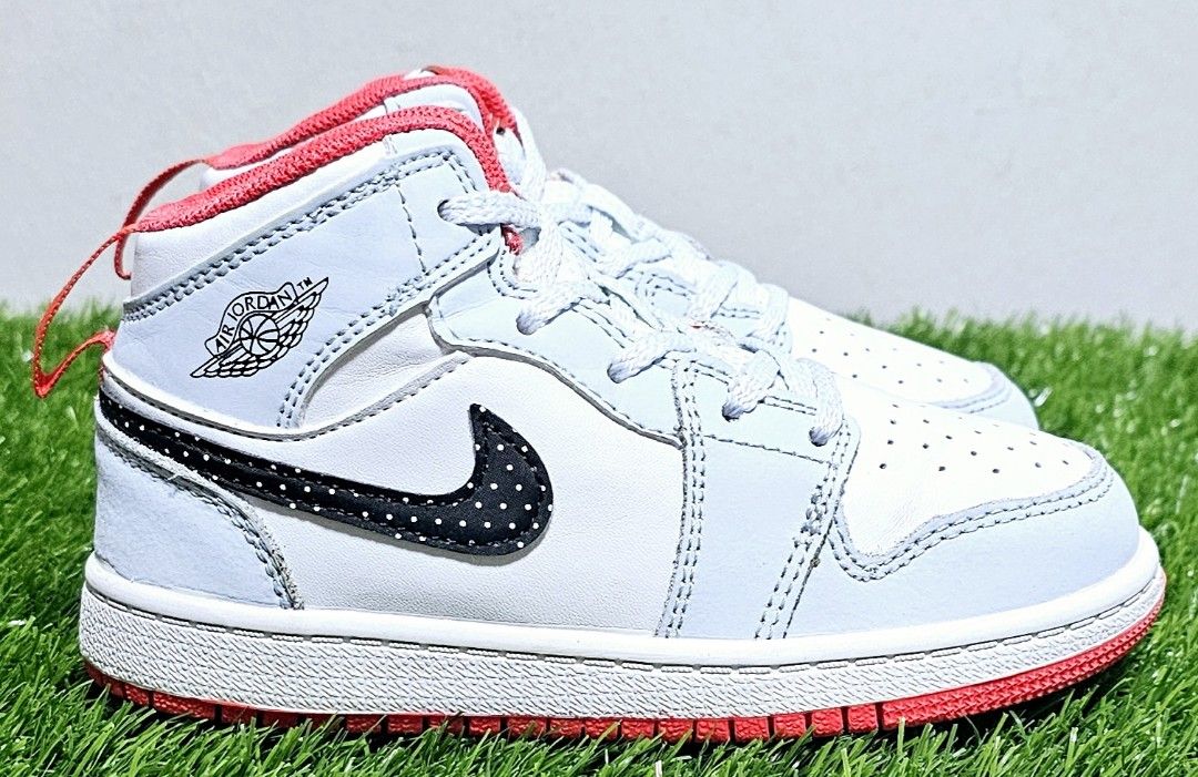 NIKE AIR JORDAN 1 MID HALF BLUE Babies Kids Babies Kids