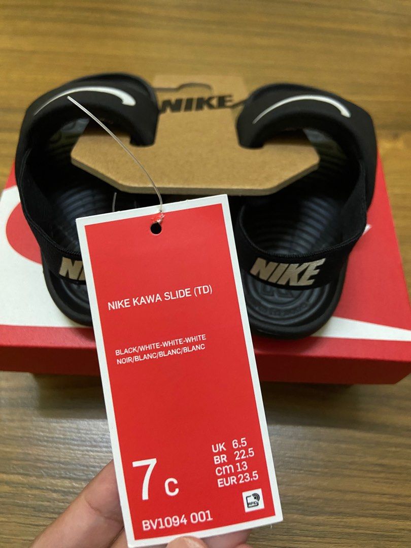 NIKE Kawa Slide Toddler Size 7c 13cm UK6.5 Babies Kids Babies