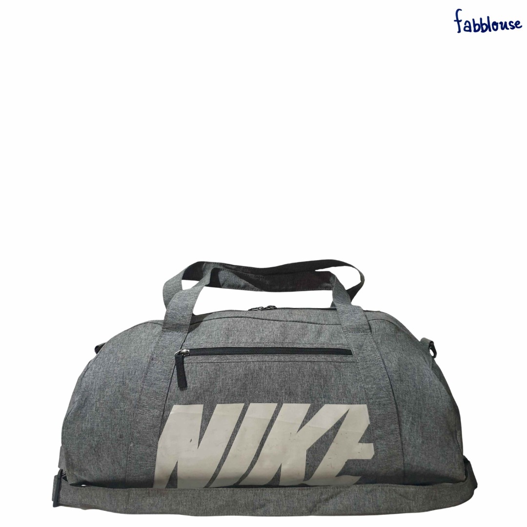 Nike Spell Out Grey Duffle Bag, Fesyen Pria, Tas & Dompet , Lainnya di