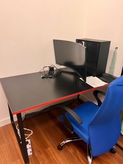 Office table with office chair ikea like new rarely used game table 