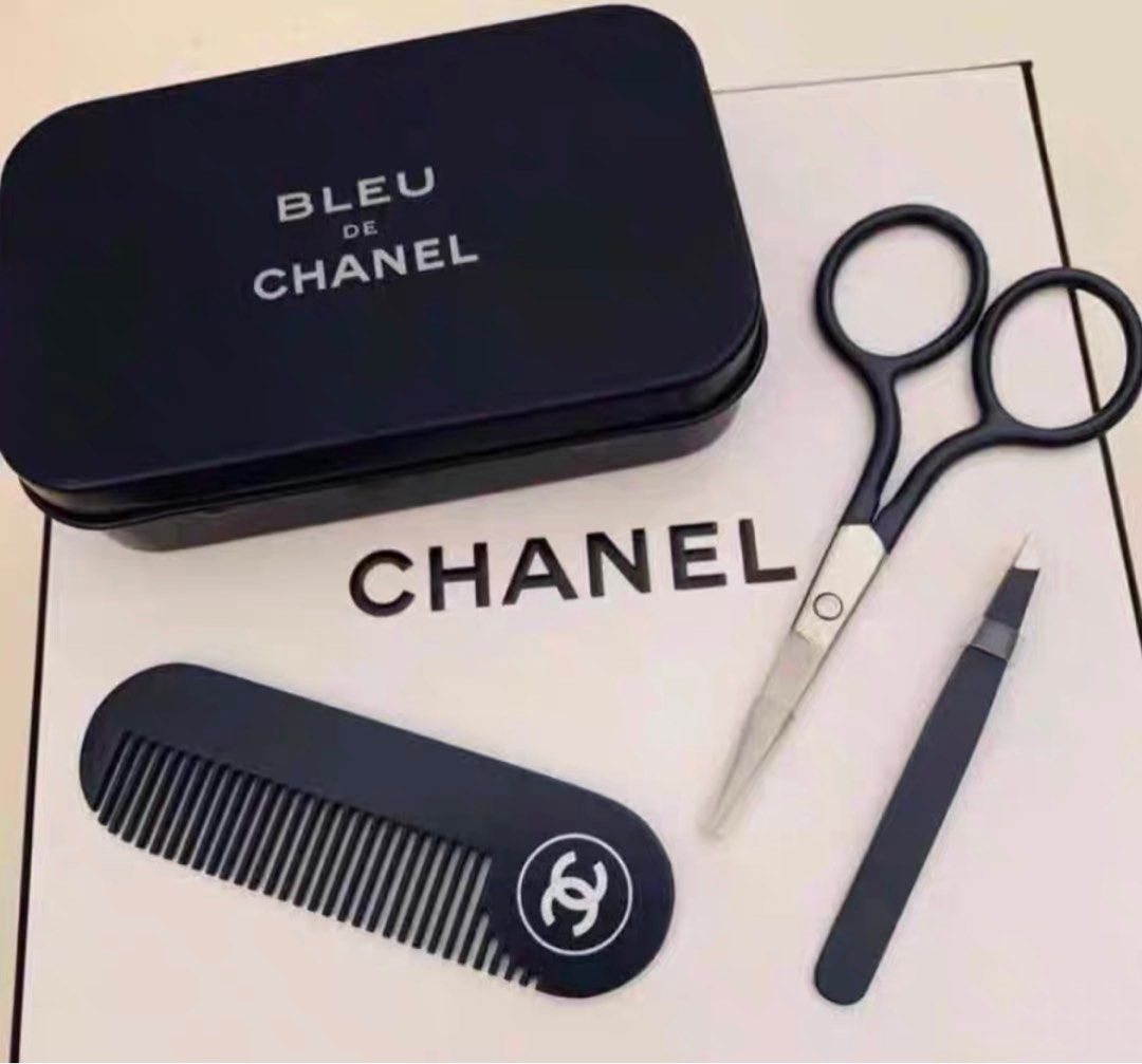 RARE Original Bleu de Chanel GWP Beauty Kit Makeup Accessories Travel Kit  Comb Scissors Tweezer Set Kit