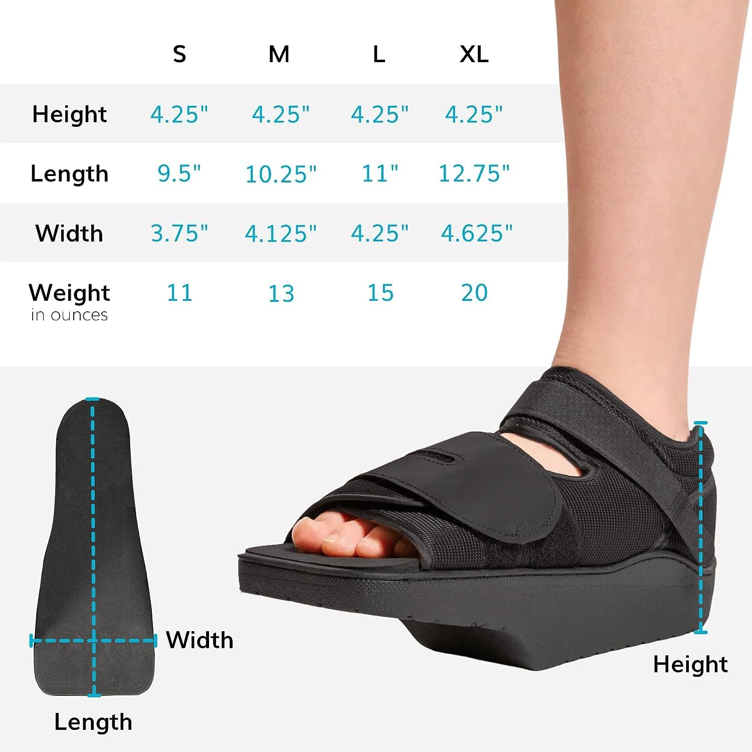 Orthowedge Forefoot OffLoading Healing Shoe NonWeight Bearing