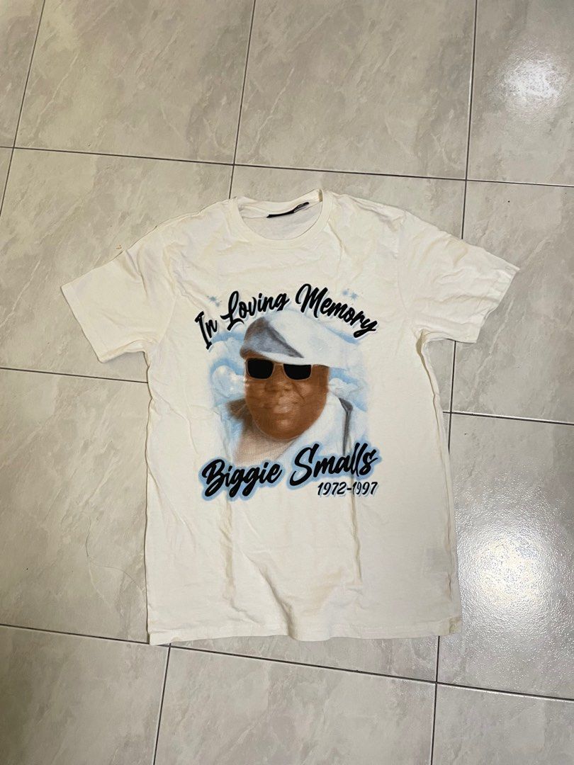 oversized biggie smalls funny graphic tee Women s Fashion Tops