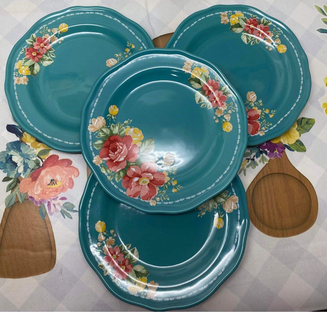 Super sale Pioneer Woman Vintage Floral Salad Plates Furniture