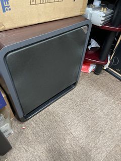 Polk audio hts 12 brown subwoofer 1 year warranty 