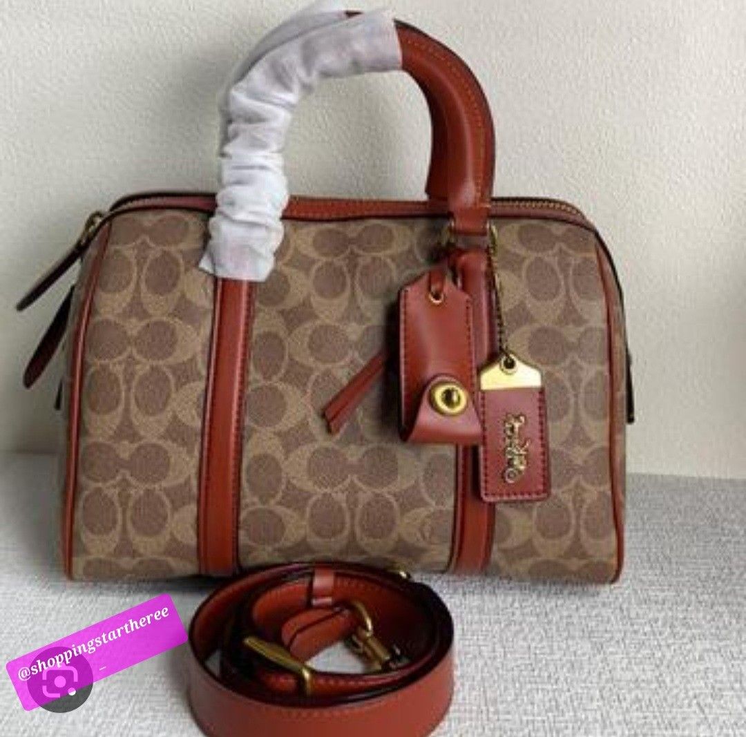 Preorder coach Ruby satchel bag in signature textile jacquard