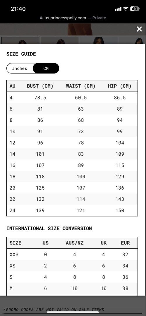 princess polly dress size chart Is the princess polly size chart accurate? : r/PlusSizeFashion