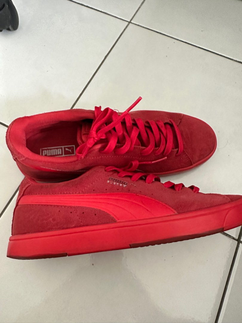PUMA SUEDE CLASSIC RED, Men's Fashion, Footwear, Sneakers on Carousell