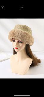 Quilted Detail Bucket Hat Winter Hat Fashionable Hat