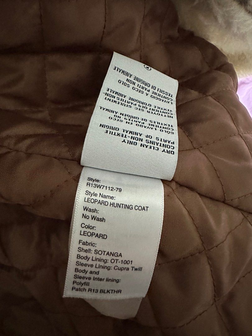 R13 leopard hunting online faux fur coat