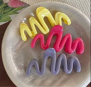 retro colorful vibrant hair clamp