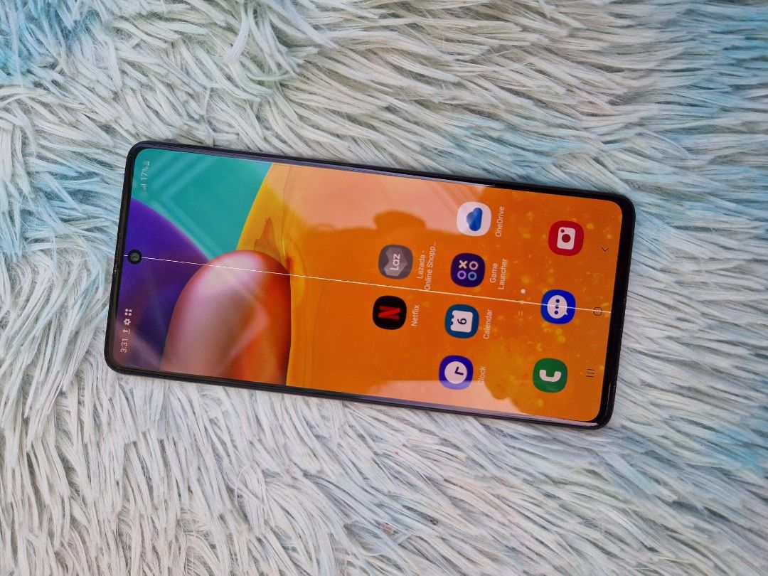 Samsung a71 128gb/8gb (Category: Samsung) located in Quezon City. Submitted by mubrogadgets (Listing ID 1253472995, Image 1). Description: SAMSUNG A71 3999 issue only crack glass hnd nakaka apekto sa unit No history of repair Ntc approval QUICK SPECS👇 Super AMOLED Plus display and 6.7 ichs 🎮Qualcomm SDM730 Snapdragon 730G (8 nm) 🔥Adreno 618 🔥128gb rom/ 8gb ram 🔥Fingerprint (under display, optical), 👍4500 mahh battery 📽📷Back Camera 64 MP (