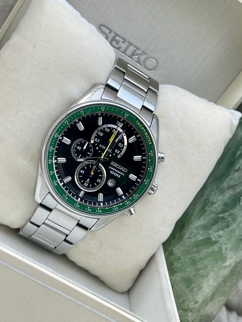 SEIKO CRITERIA SNDG97P1 CHRONOGRAPH STAINLESS STEEL MEN S SILVER WATCH