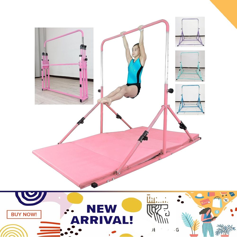 Gymnastic Bar Kip Bar Horizontal Training Bar Set - Adjustable