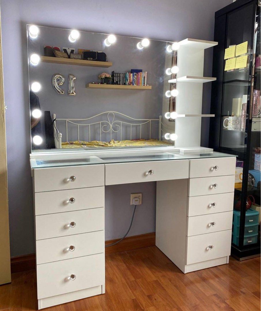 Frameless dressing hotsell table mirror