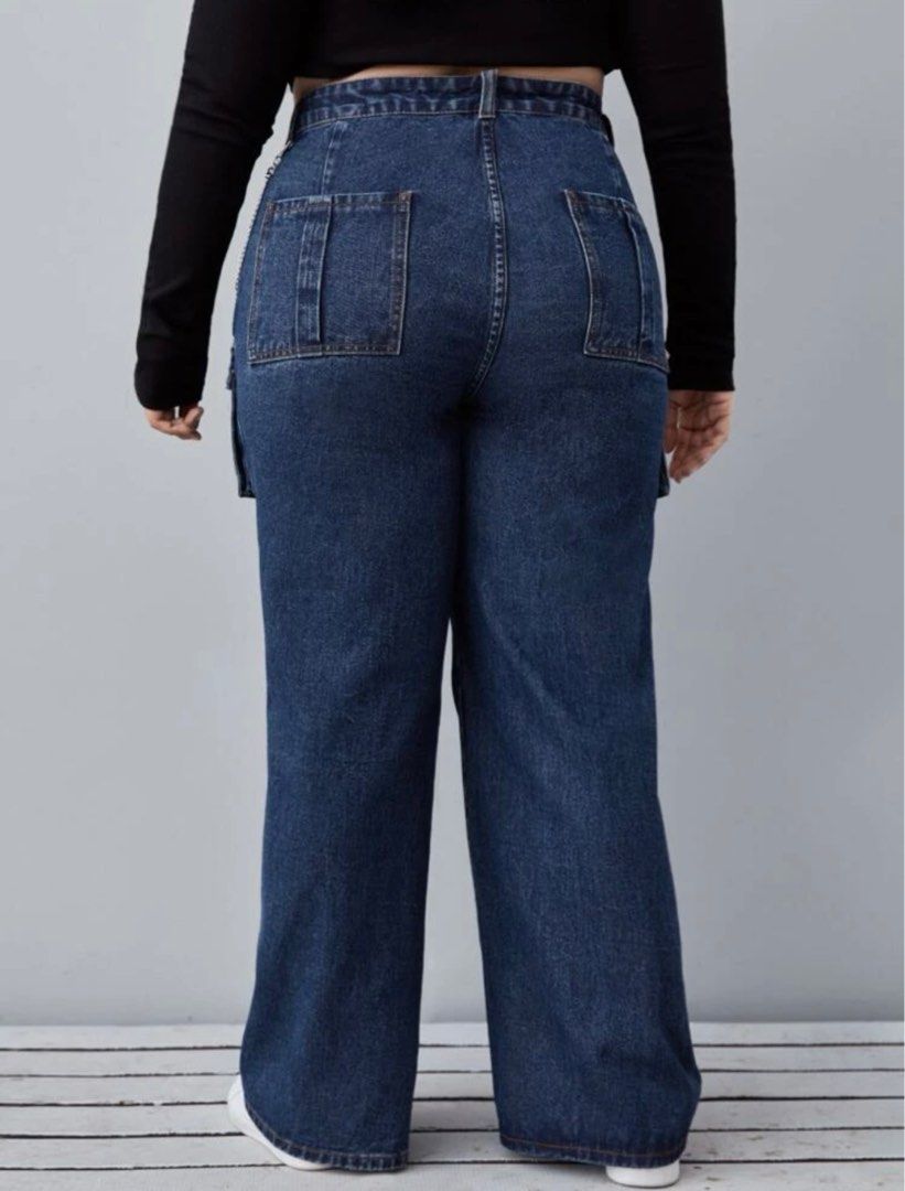 SHEIN High Waist Side Pocket Jeans