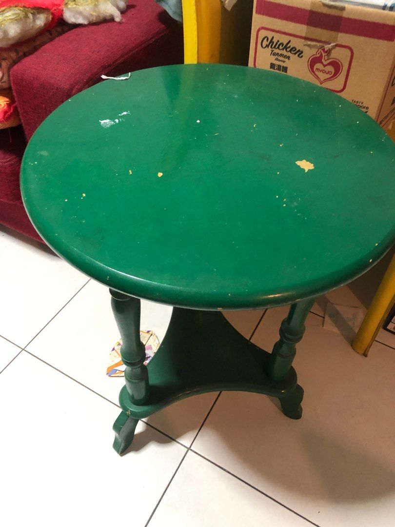 Side Table (Category: Tables & Sets) located in Singapore. Submitted by pastel_clouds (Listing ID 1253506885, Image 2). Description: Material: Wood Small side table. A little shaky with scratches You can clean and repaint or redecorate up to your own ideas and designs. #woodwork #upcycle #DIY #functionality.