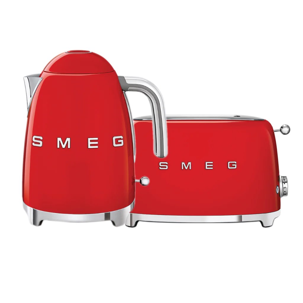SMEG Red Kettle and Toaster, Furniture & Home Living, Kitchenware