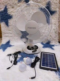 Solar electricfan 12 inch. With Panel
Rechargeable With 2 LED LIGHTS