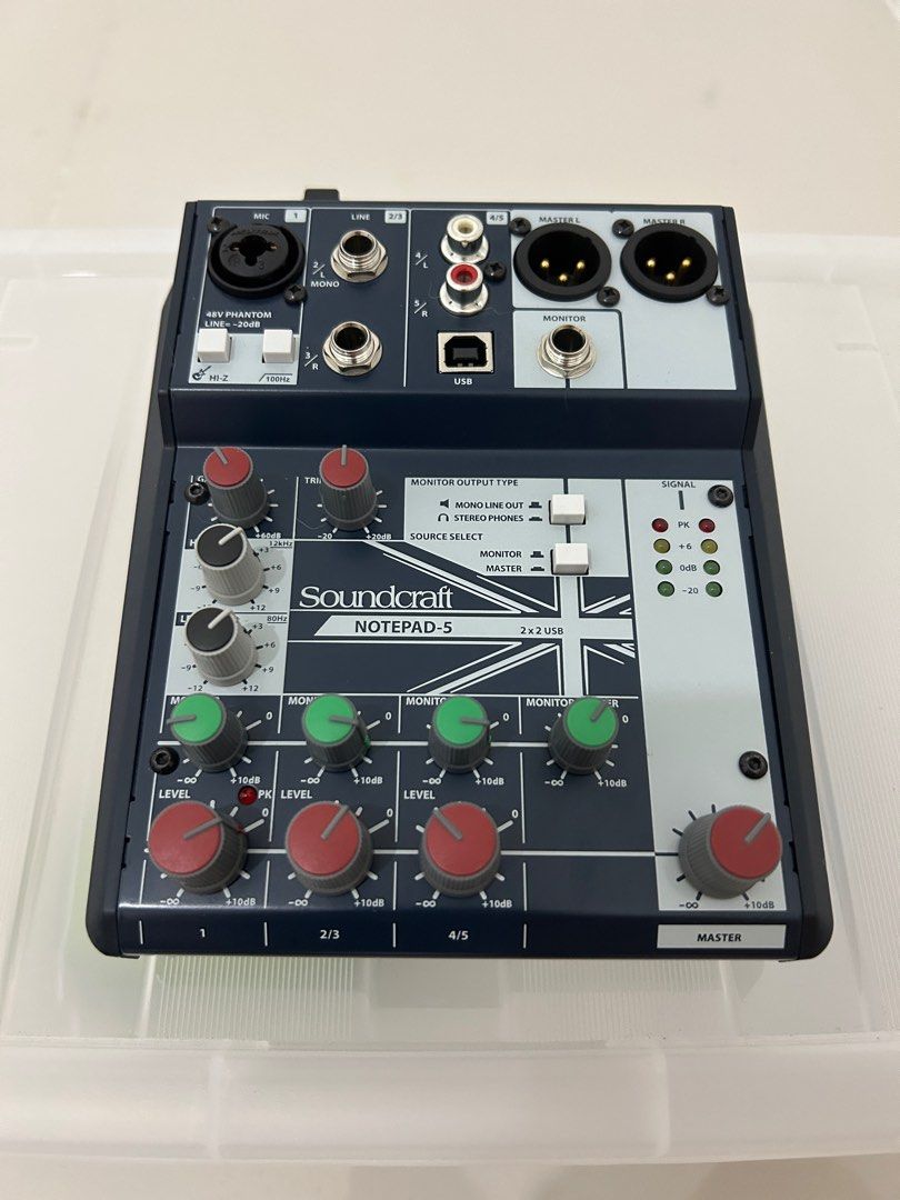 Accessories　Toys,　Hobbies　Media,　on　SoundCraft　Carousell　Notepad-5　Mixer,　Music　Music