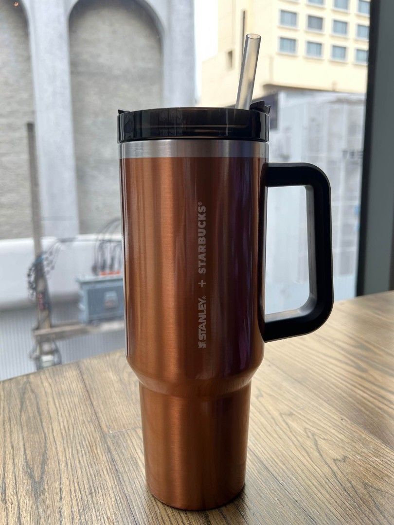 Starbucks+Stanley 40 oz Tumbler Copper Black Cold Cup Thailand Limited Free  Gift